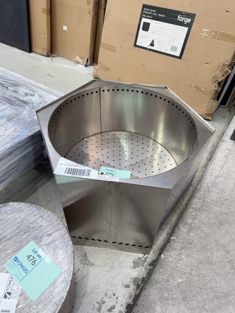 SCANDIA S/STEEL FIREPIT, SOLD AS IS