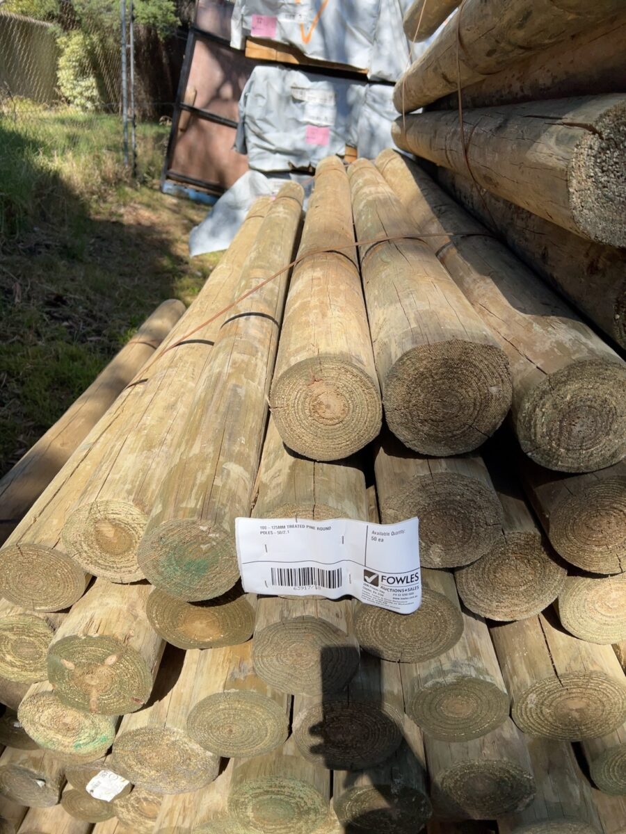 100-125MM TREATED PINE ROUND POLES-50/2.1