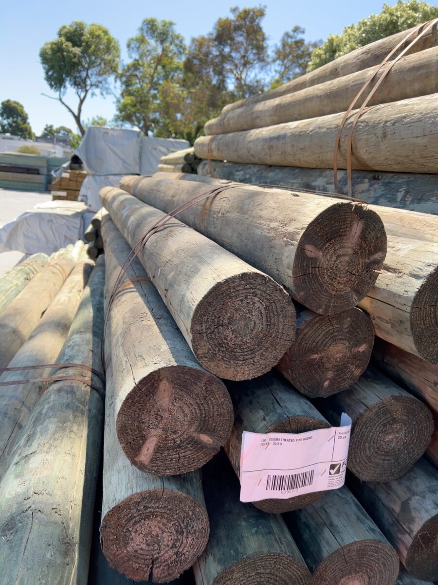 150-200MM TREATED PINE ROUND POLES-20/3.0