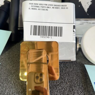 AXUS ROSE GOLD PIN LEVER SHOWER MIXER - EXTERNAL PARTS ONLY, NO BODY, SOLD AS IS, MODEL AX17360.RG