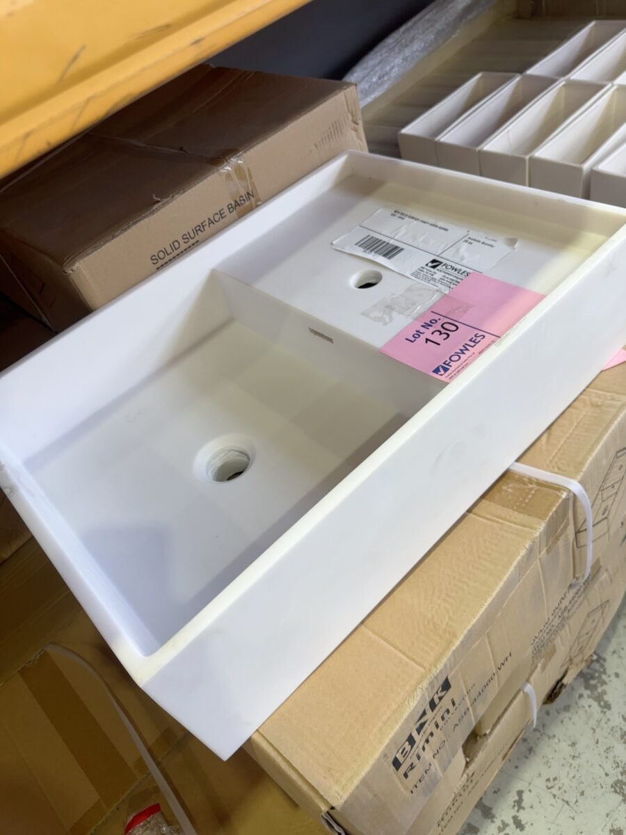 PALLET OF NEW SOLID SURFACE VANITY BASIN 600MM,  ASB-44060