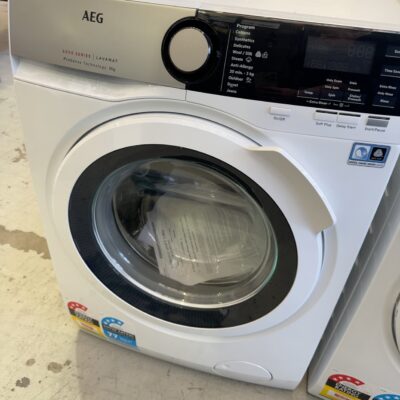 AEG 8kg 6000 SERIES FRONT LOAD WASHING MACHINE WITH PROSENSE TECHNOLOGY, 1400 SPIN SPEED, 10 WASH PROGRAMS, STEAM REFRESH OPTION, WOOLMARK BLUE CERTIFICATION, ULTRA QUICK PROGRAM, AQUA CONTROL SYSTEM, MODEL LF6ES8431A **3 YEAR MANUFACTURER WARRANTY**