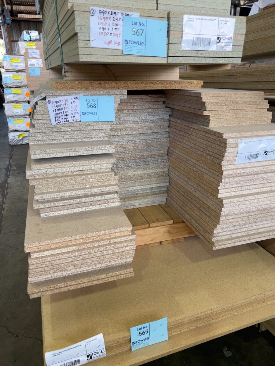 PACK OF ASSORTED RAW PARTICLEBOARD SHEETS