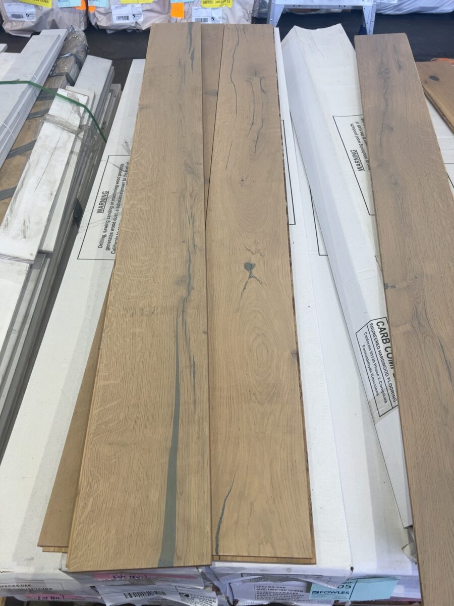 190X15/4MM ANDERSON WHITE ENGINEERED FLOORING- (13 BOXES X 2.888 M2) R.R.P. $130 M2