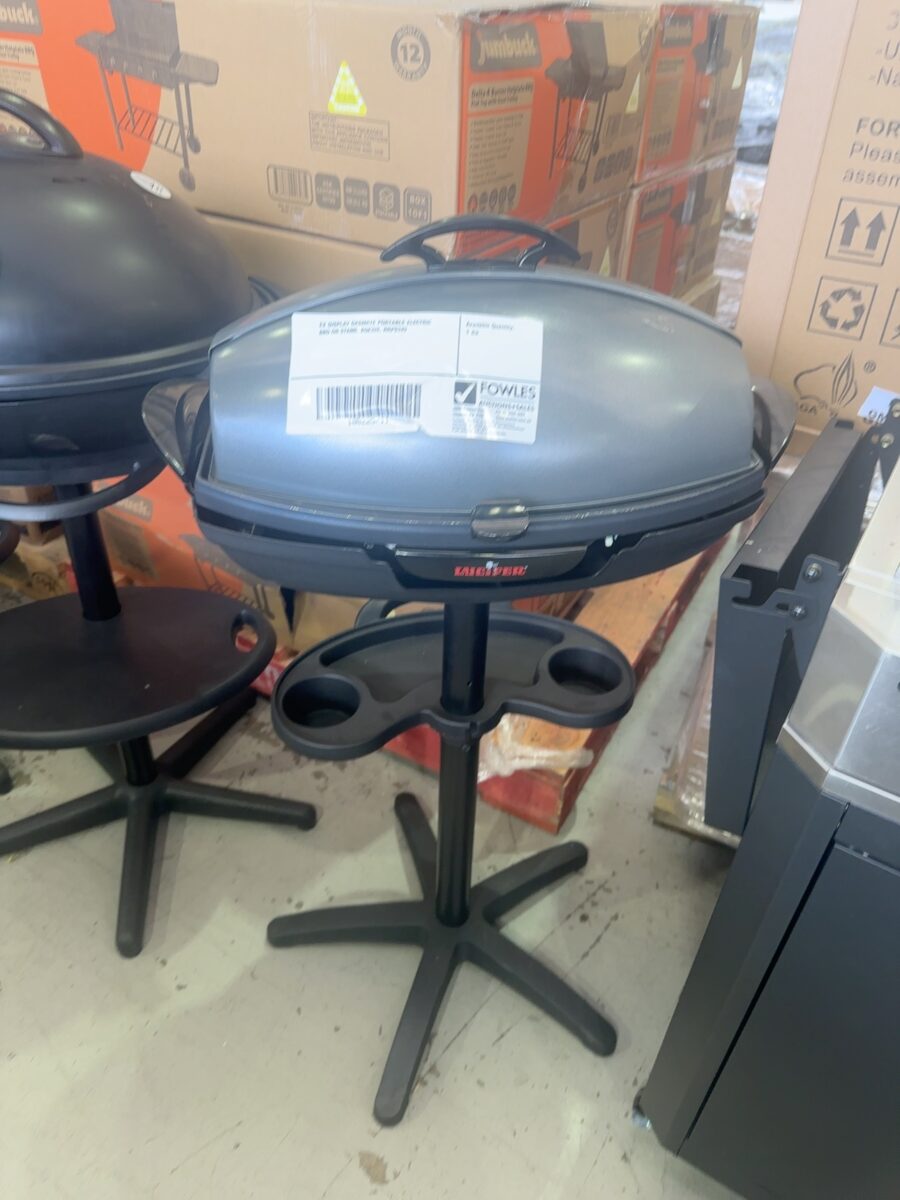 EX DISPLAY GASMATE PORTABLE ELECTRIC BBQ ON STAND, BQE328, RRP$349