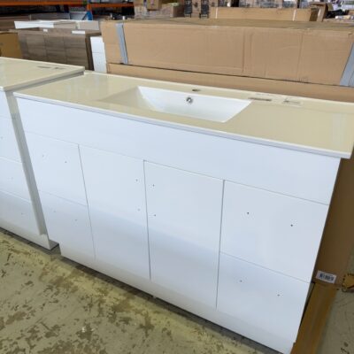 NEW ECT NOVO 1200MM FLOOR VANITY WITH CERAMIC TOP