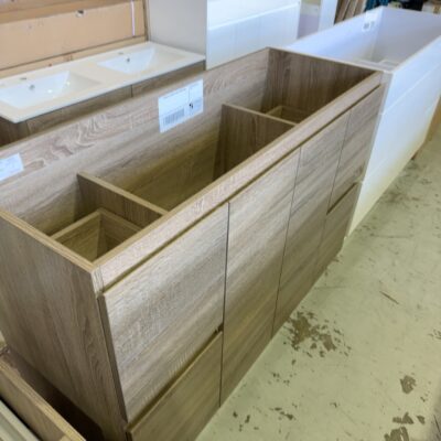 1200MM OAK LAMINATE VANITY CABINET ONLY