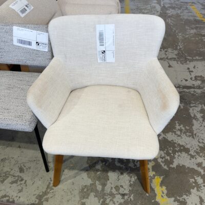 EX STAGING - CREAM CHAIR SOLD AS IS