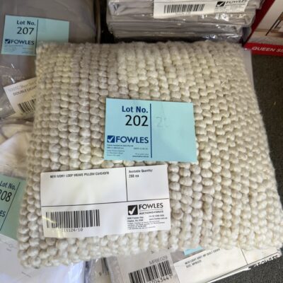 NEW IVORY LOOP WEAVE PILLOW CU4545FB