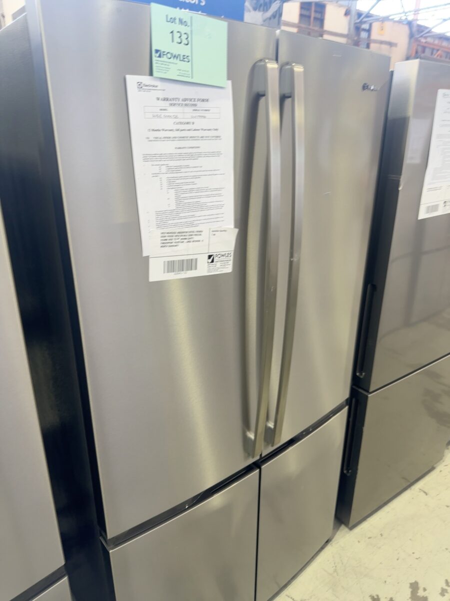 WESTINGHOUSE WQE6000SB S/STEEL FRENCH DOOR FRIDGE WITH DOUBLE DOOR FREEZER, 896MM WIDE TO FIT 900MM CAVITY, FINGERPRINT RESISTANT, LARGE INTERIOR, 12 MONTH WARRANTY