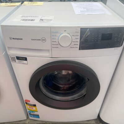 WESTINGHOUSE WWF7524N3WA, 7.5KG EASYCARE 300 SERIES FRONT LOAD WASHING MACHINE, DURABLE MOTOR, 1200RPM, FAST WASH PROGRAMS, TIME REMAING DISPLAY, 12 MONTH WARRANTY