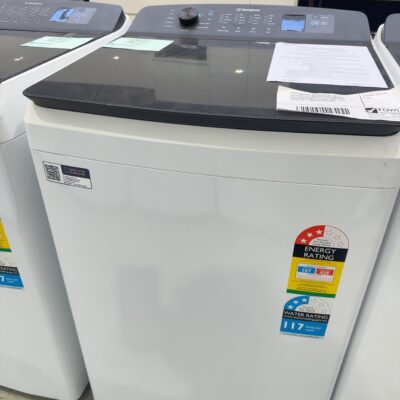 WESTINGHOUSE WWT8084J7WA, 8KG EASYCARE TOP LOAD WASHING MACHINE, EASY TO USE CONTROLS, EVERYDAY FAST WASH PROGRAMS, DURABLE SOFT CLOSE GLASS LID, 12 MONTH WARRANTY