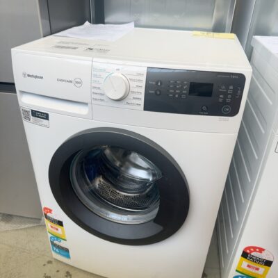 WESTINGHOUSE WWF7524N3WA, 7.5KG EASYCARE 300 SERIES FRONT LOAD WASHING MACHINE, DURABLE MOTOR, 1200RPM, FAST WASH PROGRAMS, TIME REMAING DISPLAY, 12 MONTH WARRANTY