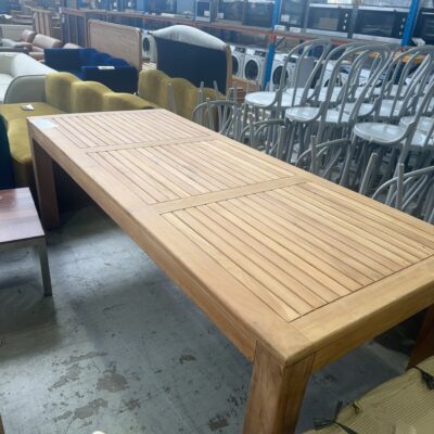 NEW PLANTATION TEAK DINING TABLE 2400MM X 1000MM RRP$2350