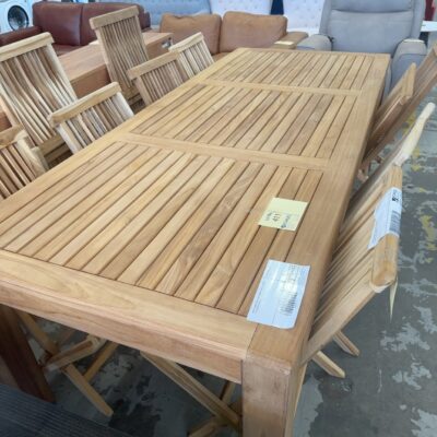 NEW PLANTATION TEAK DINING TABLE 2400MM X 1000MM RRP$2350