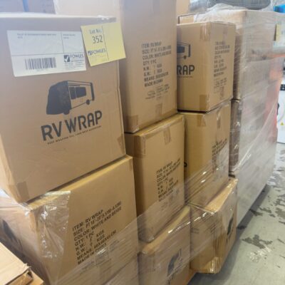 PALLET OF RV/CARAVAN STORAGE WRAP SOLD AS IS