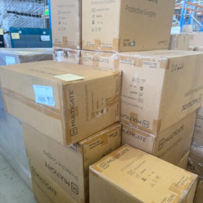 PALLET OF PROTECTIVE GOGGLES, SOLD AS IS