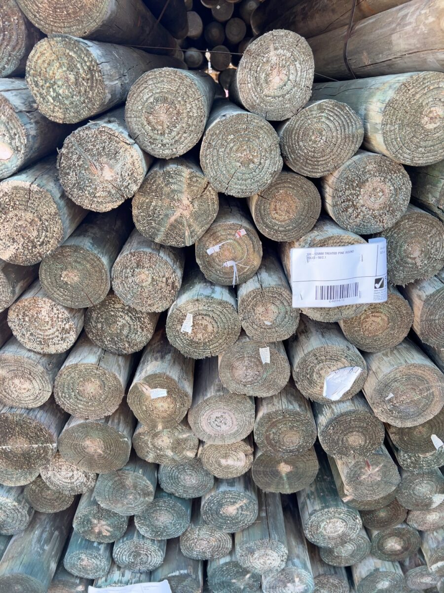 100-125MM TREATED PINE ROUND POLES-50/2.1