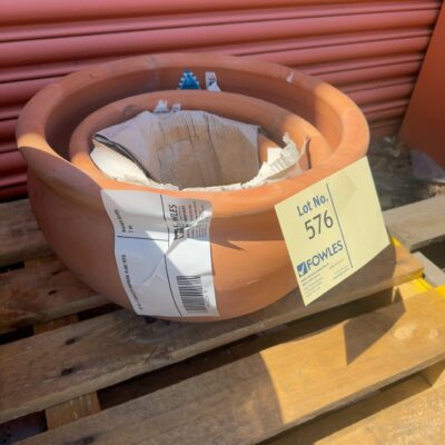 SET OF 4 TERRACOTTA ROSEBOWL PLANT POTS