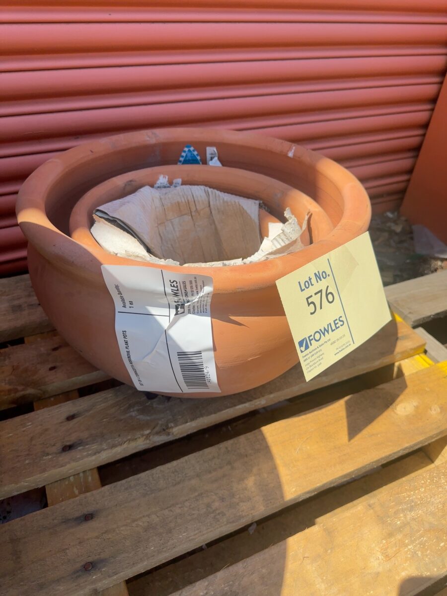 SET OF 4 TERRACOTTA ROSEBOWL PLANT POTS