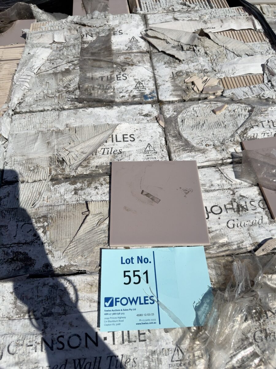 PALLET OF BROWN TILES