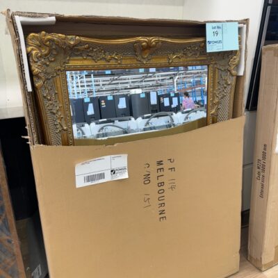 NEW ORNATE GOLD FRAME MIRROR 642G, 83CM X 114CM