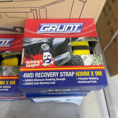 NEW GRUNT 4WD RECOVERY STRAP 60MM X 9M