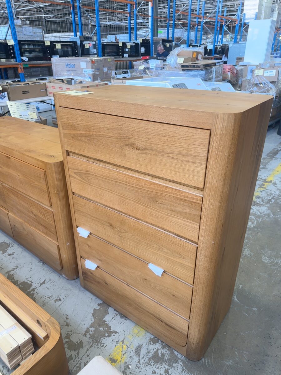 NEW CURVED NATURAL OAK TALLBOY, AU1227