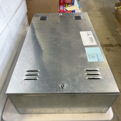 NEW STEEL LOCKABLE ELECTRICAL CABINET, SOLD AS IS