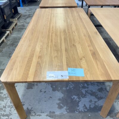 EX DISPLAY AKSEL AMERICAN OAK 2400MM DINING TABLE, SOLD AS IS